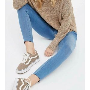 Free People High Rise Frayed Hem Jeggings